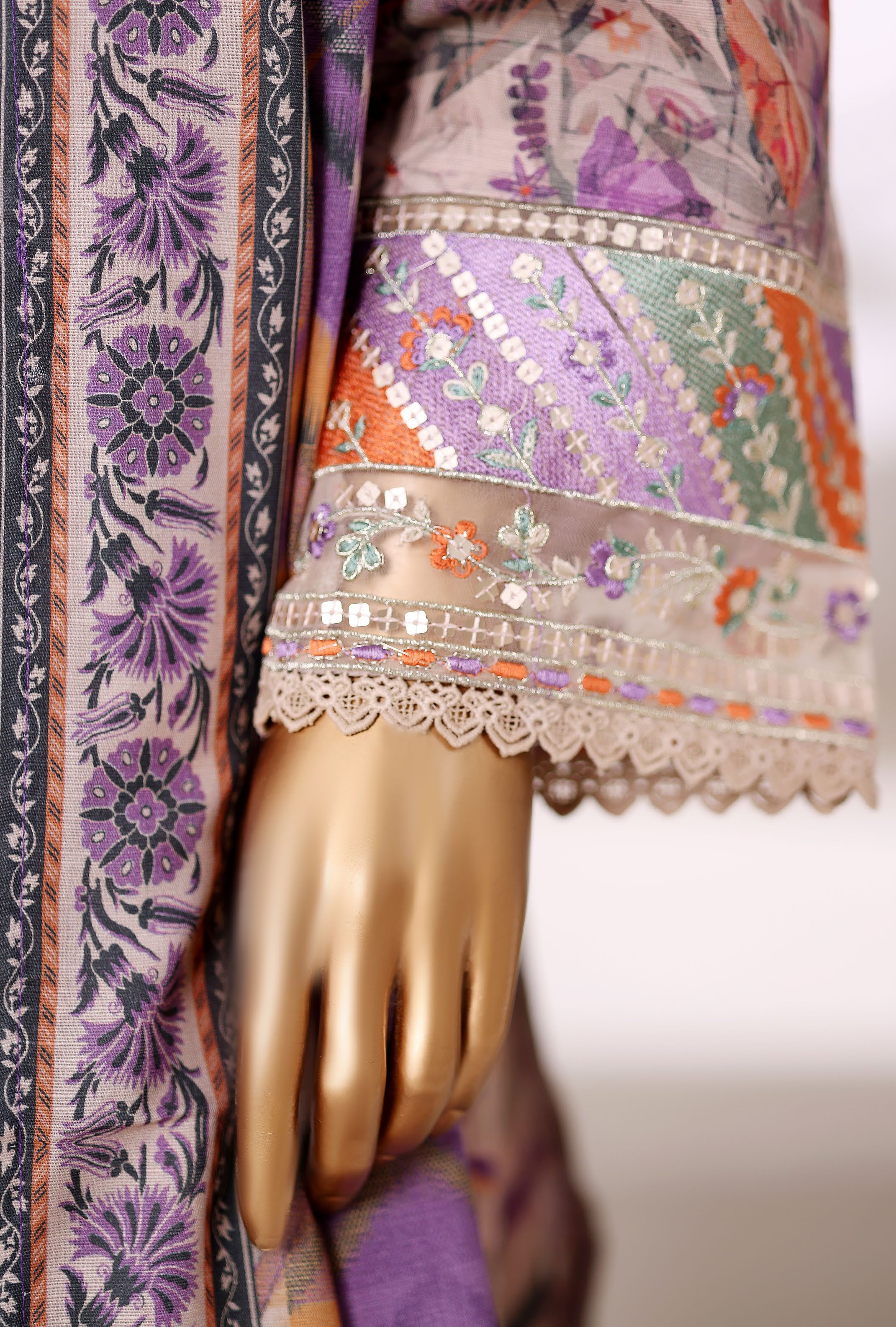 Sadabahar Malika Khaddar Short Length 3Piece Stitched Vol-02 Collection 2025. D-51 Foun