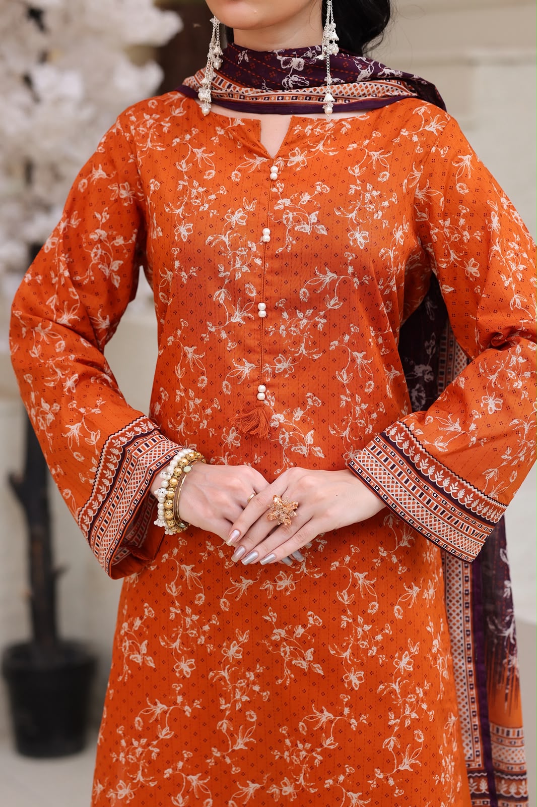 Aizal Luxury Lawn Printed Vol-1 3Piece Stitched Collection 2026 D#-10