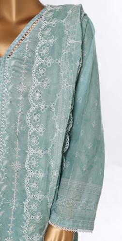 Bin Saeed Luxury Lawn White & White Chickenkari Embroidery 3Piece Stitched COLLECTION 2026. D-16