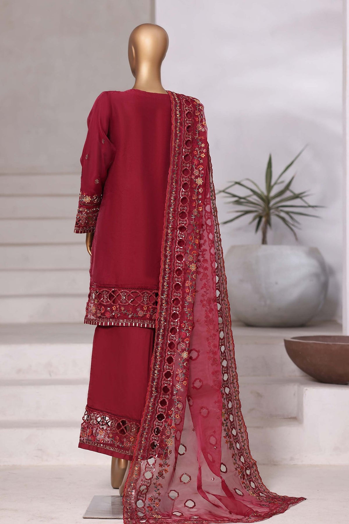 SADABAHAR LUXURY FORMAL FESTIVE °MAHPARA° ORGANZA EMBROIDERED 3PIECE STITCHED Vol-03 COLLECTION 2026 D#-06