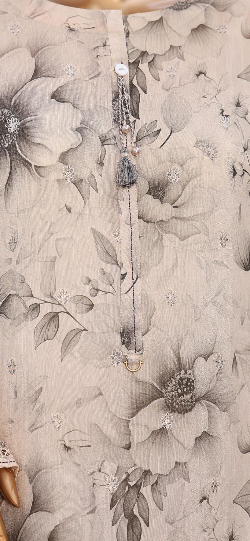 HZ Luxury Majestic Raw Silk Embroidery 3Piece Stitched COLLECTION 2025 D-09