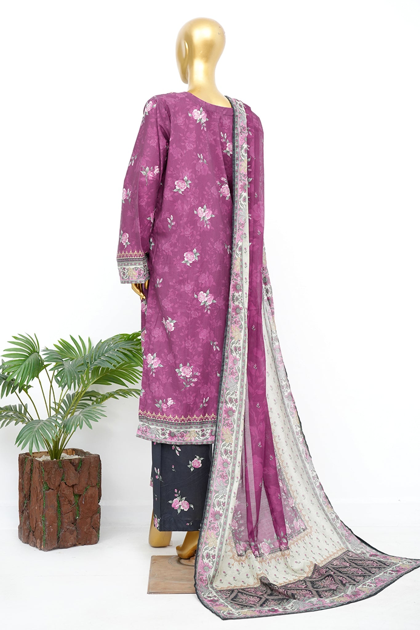 BIN SAEED Luxury Lawn Printed 3pcs Stitched Vol-30 3Piece Stitched COLLECTION 2026 D#-107