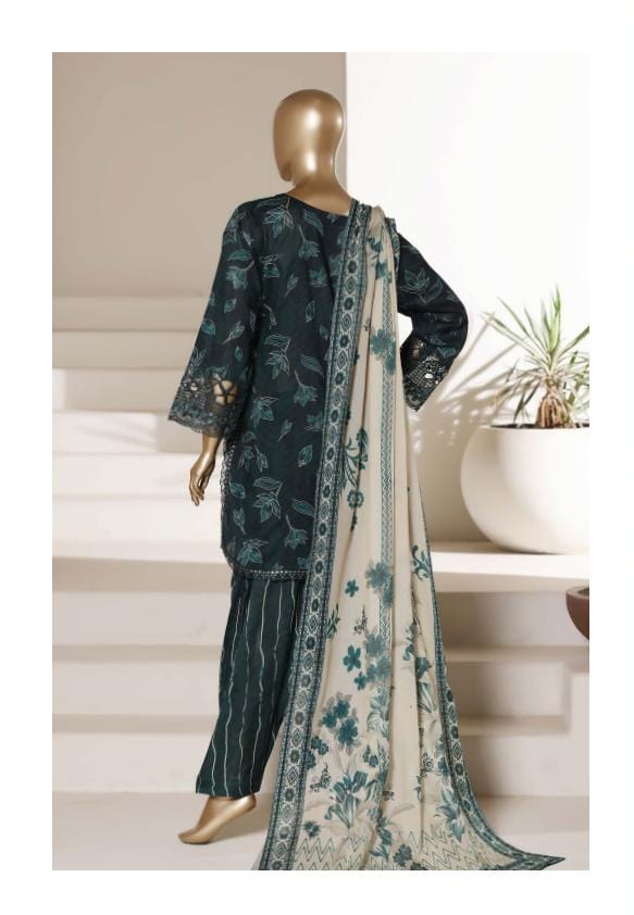 Sadabahar Malika Embroidery Lawn Short Length With Shalwar With Lawn Printed Dupatta  3Piece Stitched Vol-01 Collection 2026 D#05