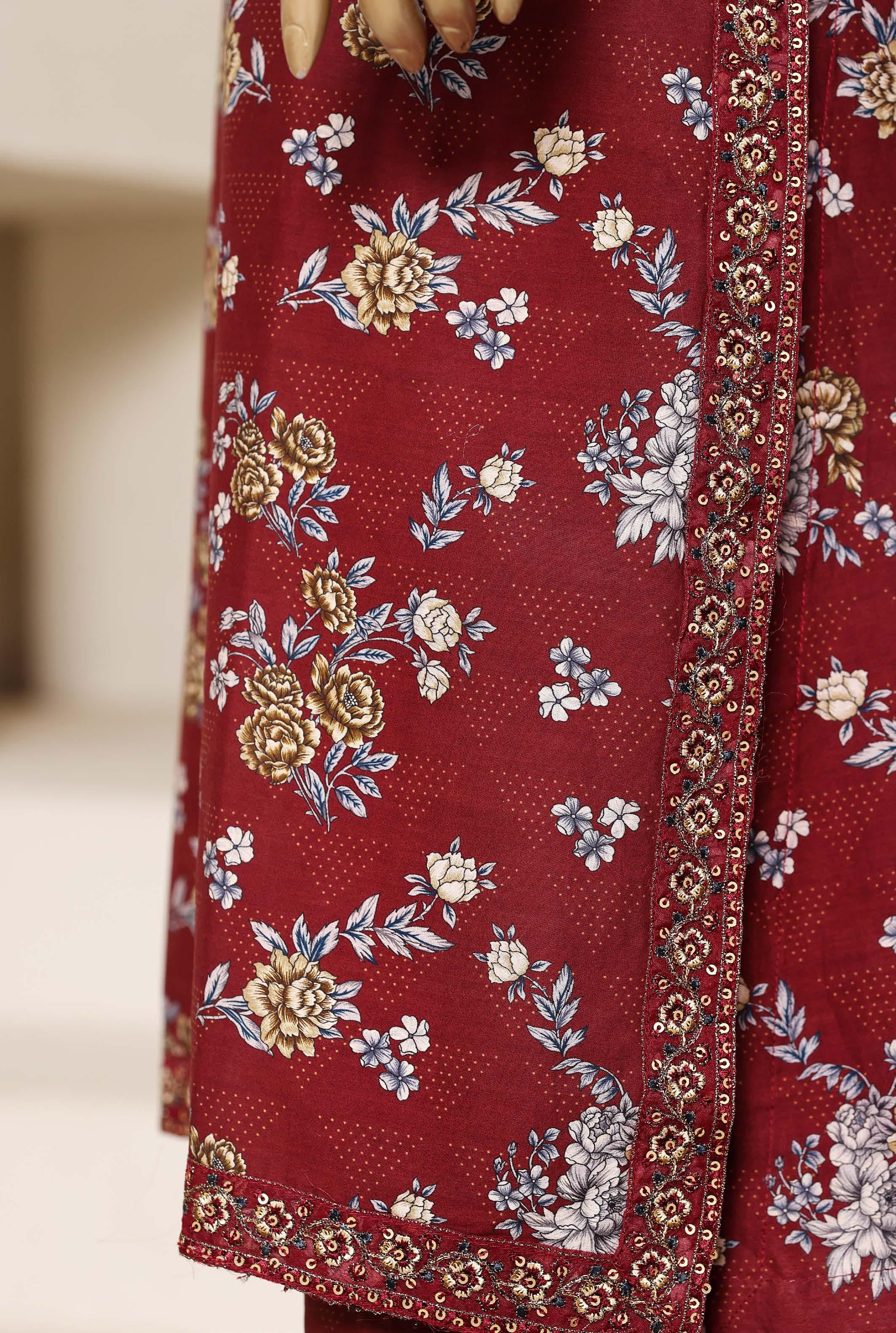 Sadabahar Luxury Regal Lawn With Chiffion Embroidery Dupatta 3Piece Stitched Vol-02 Eid Festive Edition Collection 2026. D#-05