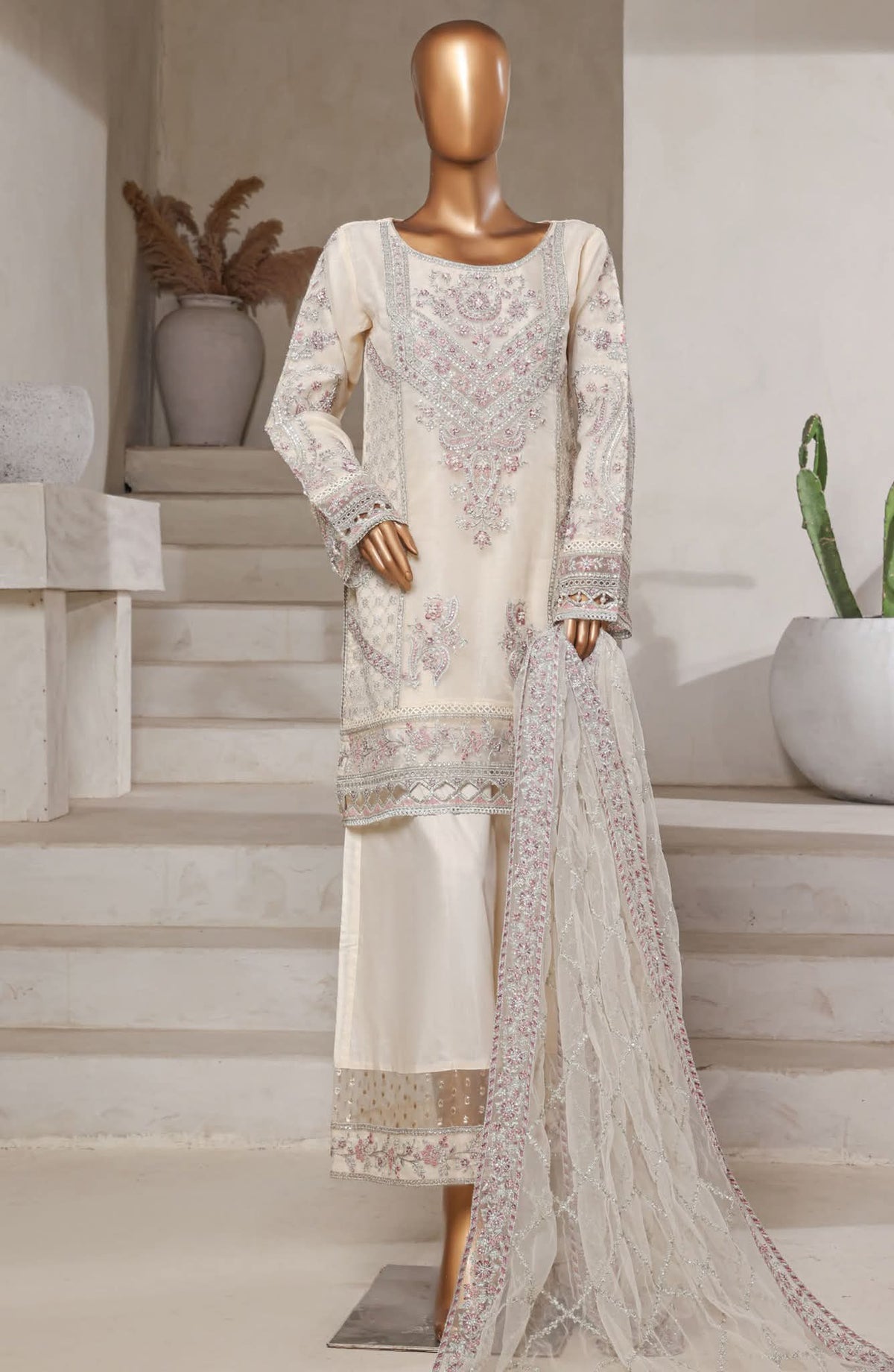 SADABAHAR LUXURY FORMAL FESTIVE °MAHPARA° ORGANZA EMBROIDERED 3PIECE STITCHED Vol-03 COLLECTION 2026 D#-11