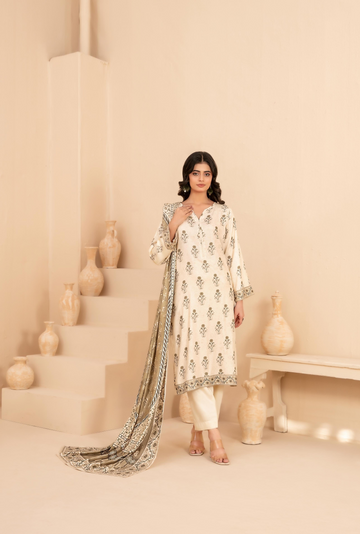 Shahid Tawakkal BASEERA — Unstitched 3Piece Collection Staple Digital Printed with Twill fabric Collection 2025 D-05