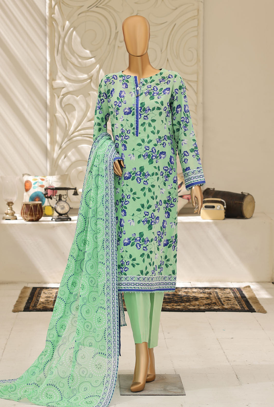 Summer Shades by HZ Textiles Digital Printed Lawn Suit Unstitched 3 Piece Collection 2026 D#-09