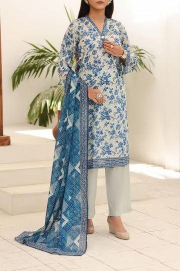 Aizal By Inaya Luxury Lawn Printed Vol-2 3Piece Stitched Collection 2026 AZIN-10