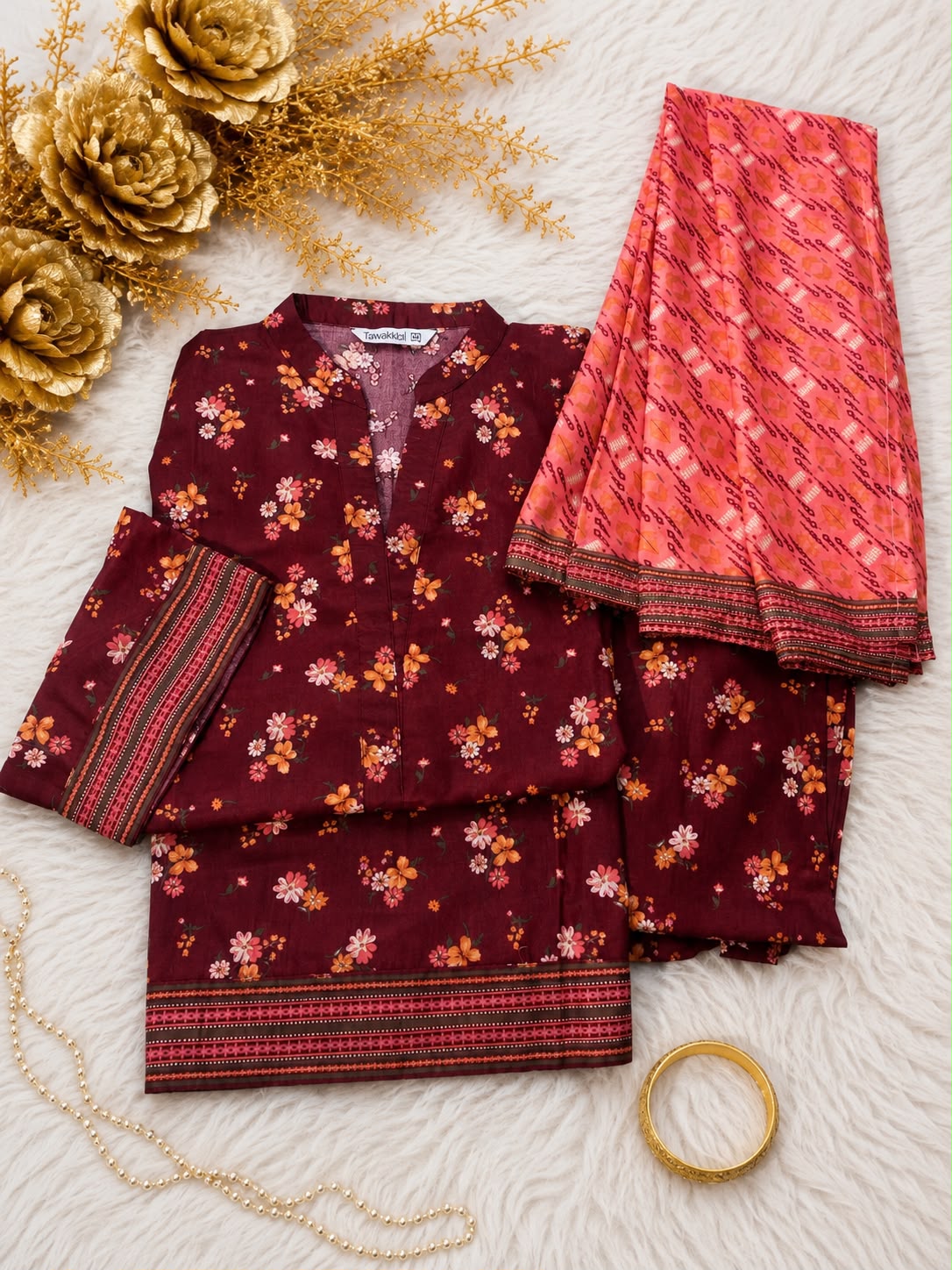 Tawakkal Luxury Lawn Printed 3pcs Stitched Vol-01 3Piece Stitched COLLECTION 2026 D#-05