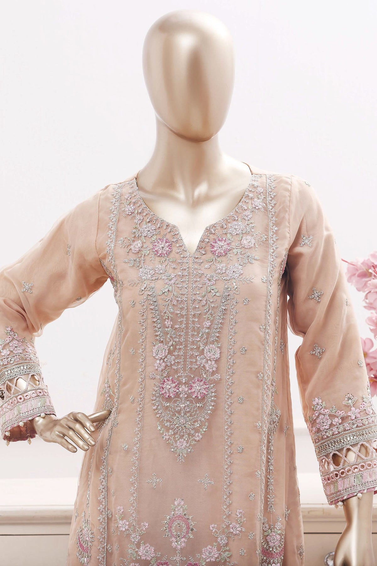 SADABAHAR LUXURY FORMAL FESTIVE °MAHPARA° ORGANZA EMBROIDERED 3PIECE STITCHED COLLECTION 2025 D#-55