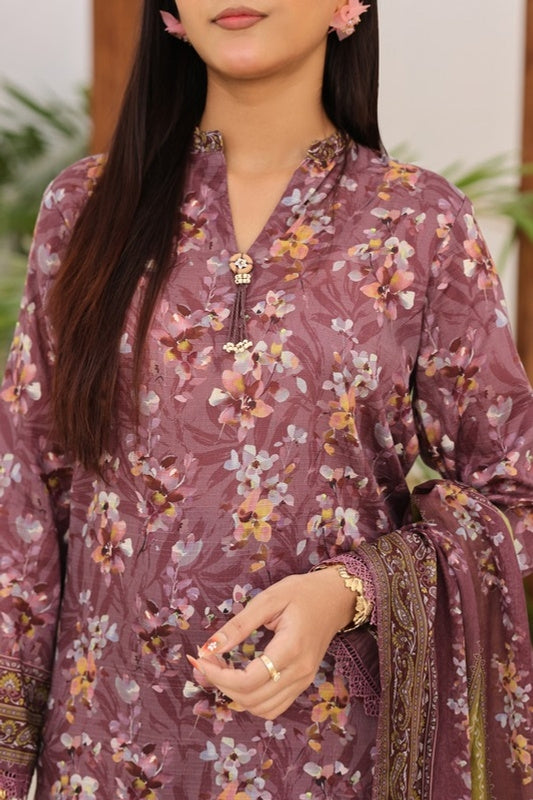 Aizal By Inaya Luxury Lawn Printed Vol-2 3Piece Stitched Collection 2026 AZIN-03