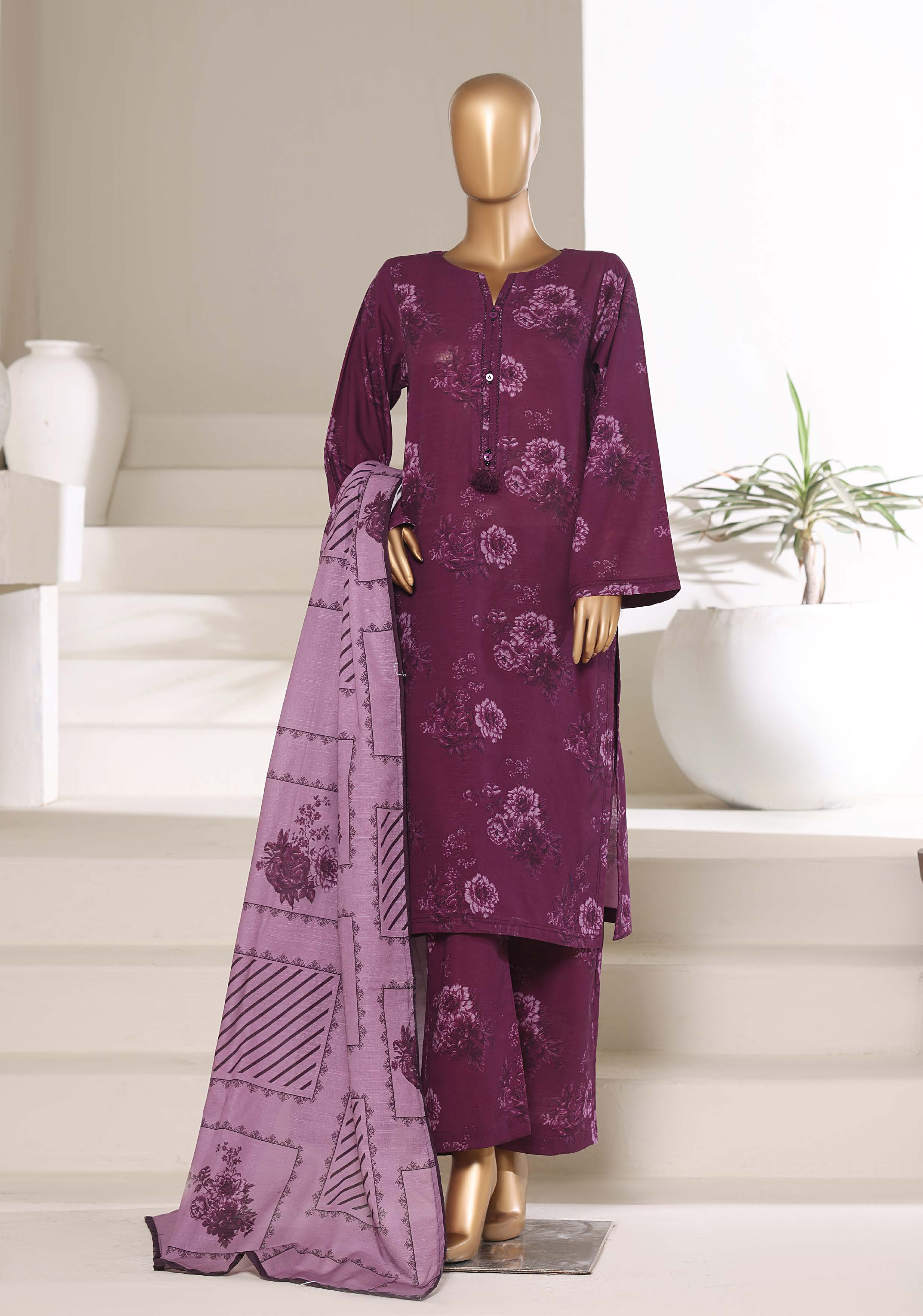 Sadabahar Printed Khadder 3PCS Stitched Vol—4 Collection 2025 D-31