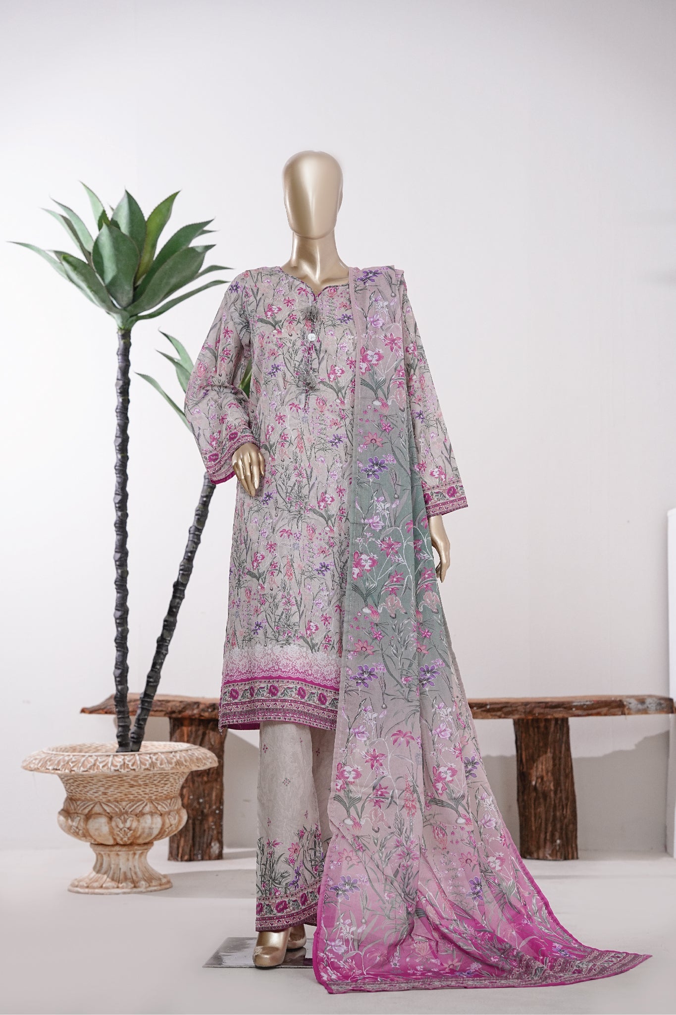 BIN SAEED Luxury Lawn Printed 3pcs Stitched Vol-18 3Piece Stitched COLLECTION 2026 D-#33