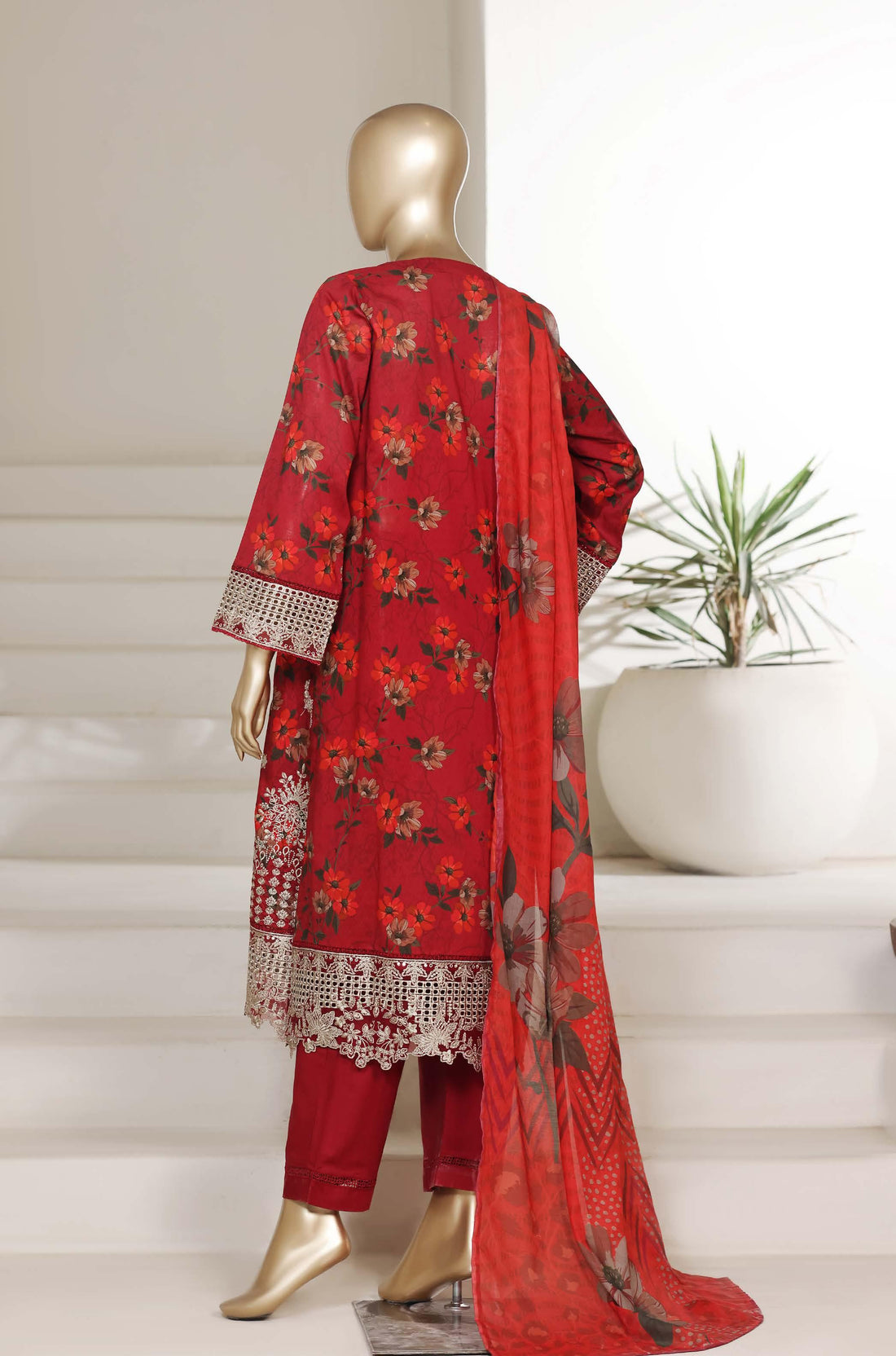 Sadabahar Luxury Signature  Lawn Embroidery 3Piece Stitched Vol-03 COLLECTION 2026. D-04