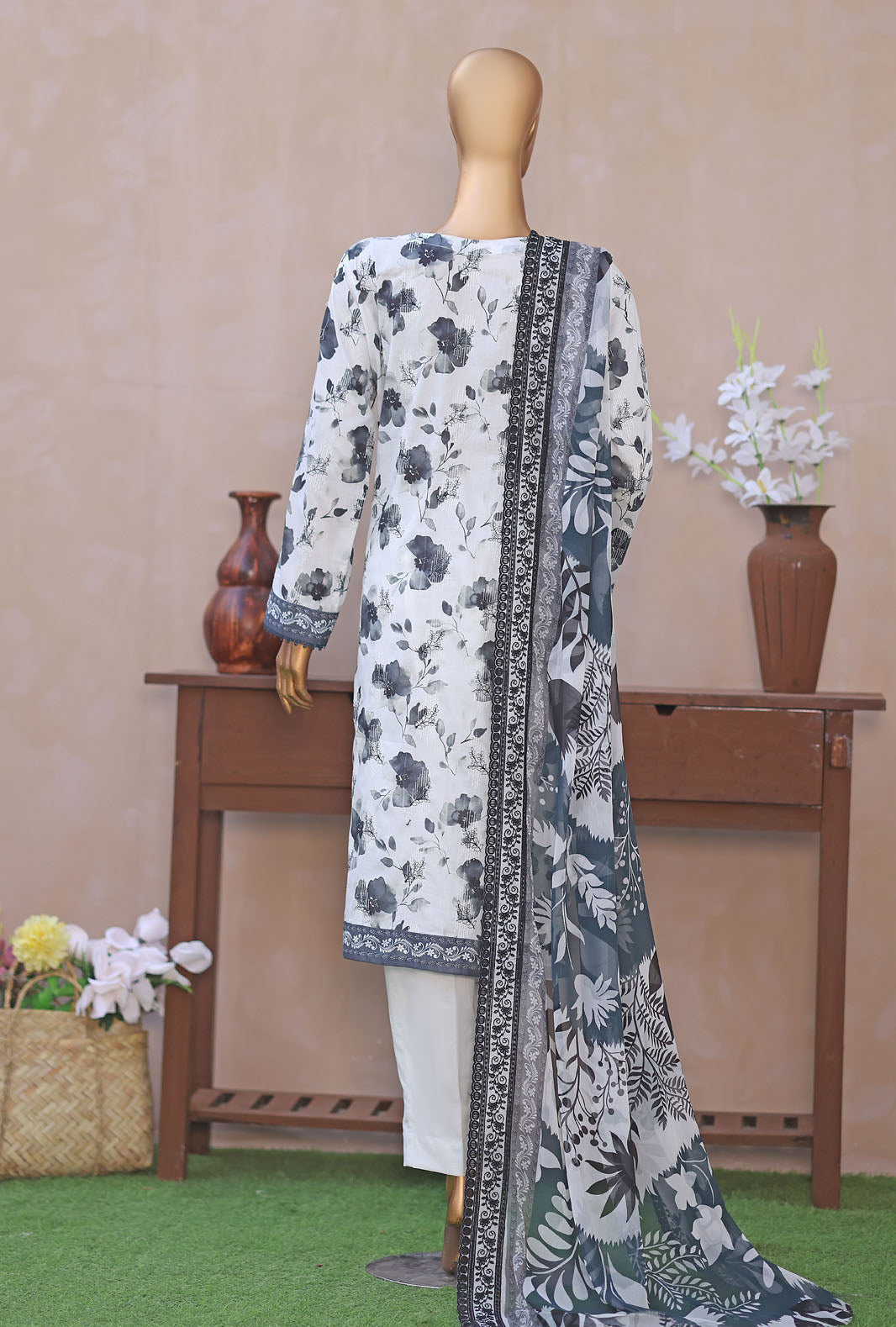 Dhagakari by HZ Textiles Embroidered Lawn Suit Unstitched 3 Piece 2026 DEC - 06