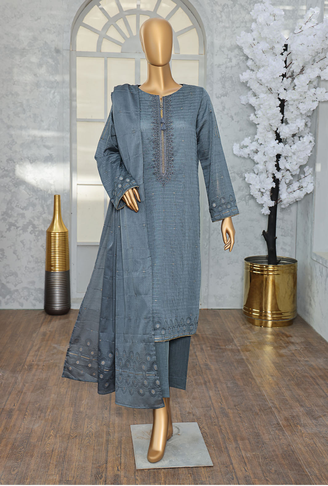 Valencia By HZ Textiles Embroidered Jacquard Suit Unstitched 3 Piece Collection 2025 D-10