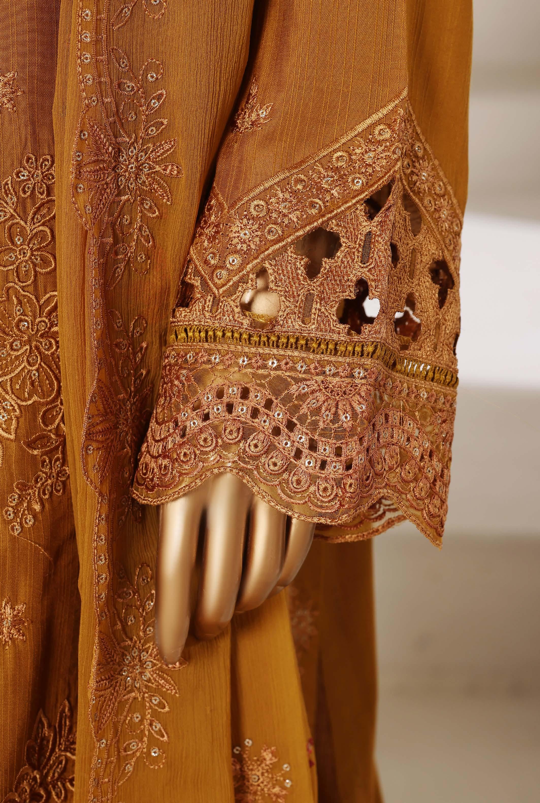 Sadabahar Luxury SlubViscous Lawn Embroidery With Chiffon Embroidery Dupatta Stitched Vol-01 Collection 2026. LEL-03