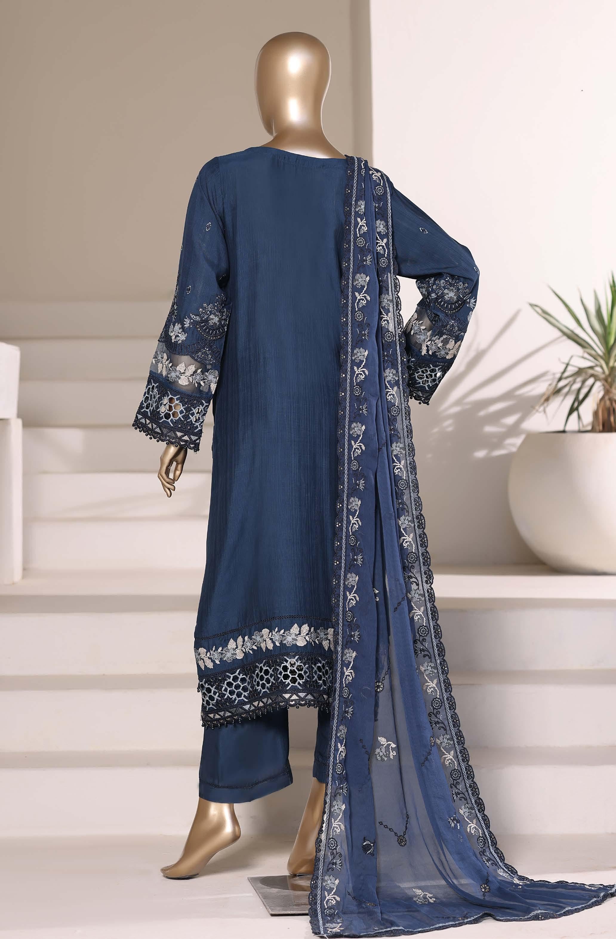 Sadabahar Luxury SlubViscous Lawn Embroidery With Chiffon Embroidery Dupatta Stitched Vol-01 Collection 2026. LEL-12