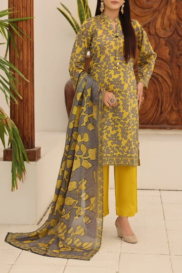 Aizal By Inaya Luxury Lawn Printed Vol-2 3Piece Stitched Collection 2026 AZIN-01