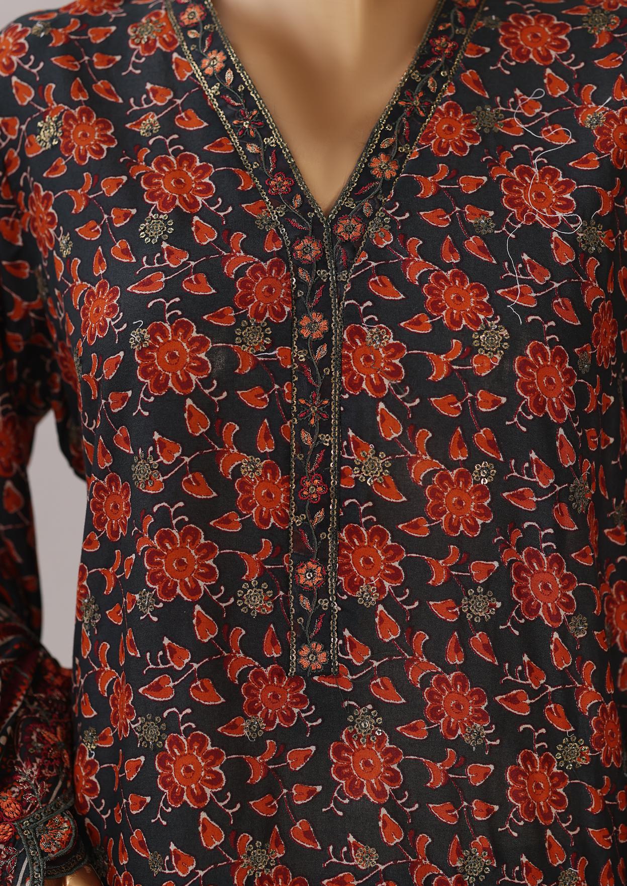 Bin Saeed Luxury Stitched Lawn Embroidery With Dupatta Embroidery 3Piece Stitched COLLECTION 2026. D-06