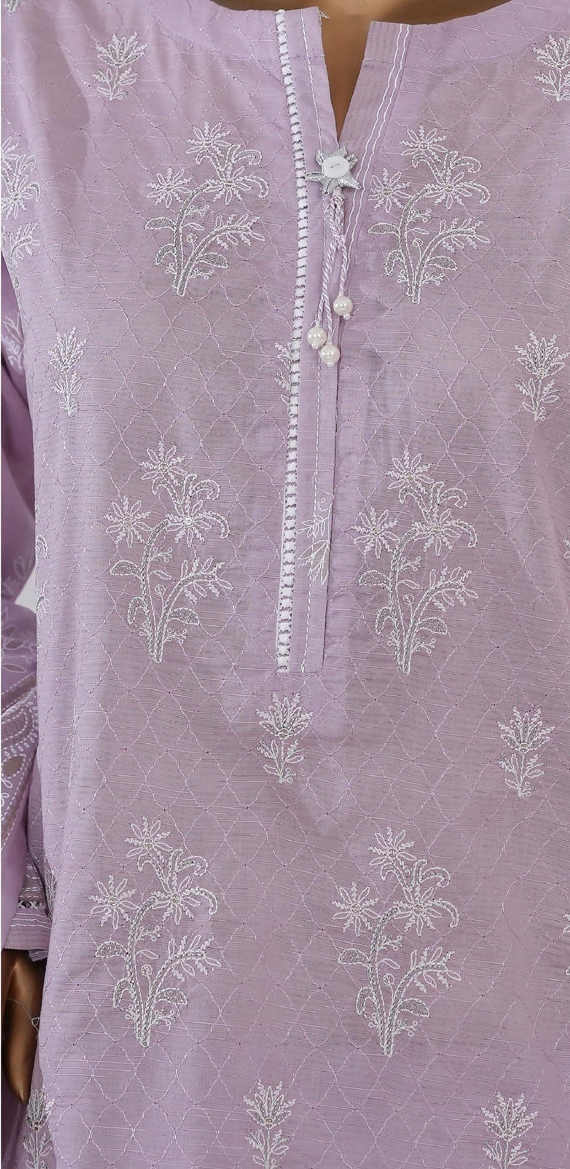 Hz Ready To Were Cotton Sunehri Paste Print With Embroidery Stitched Collection 2025. D-58 Lilic