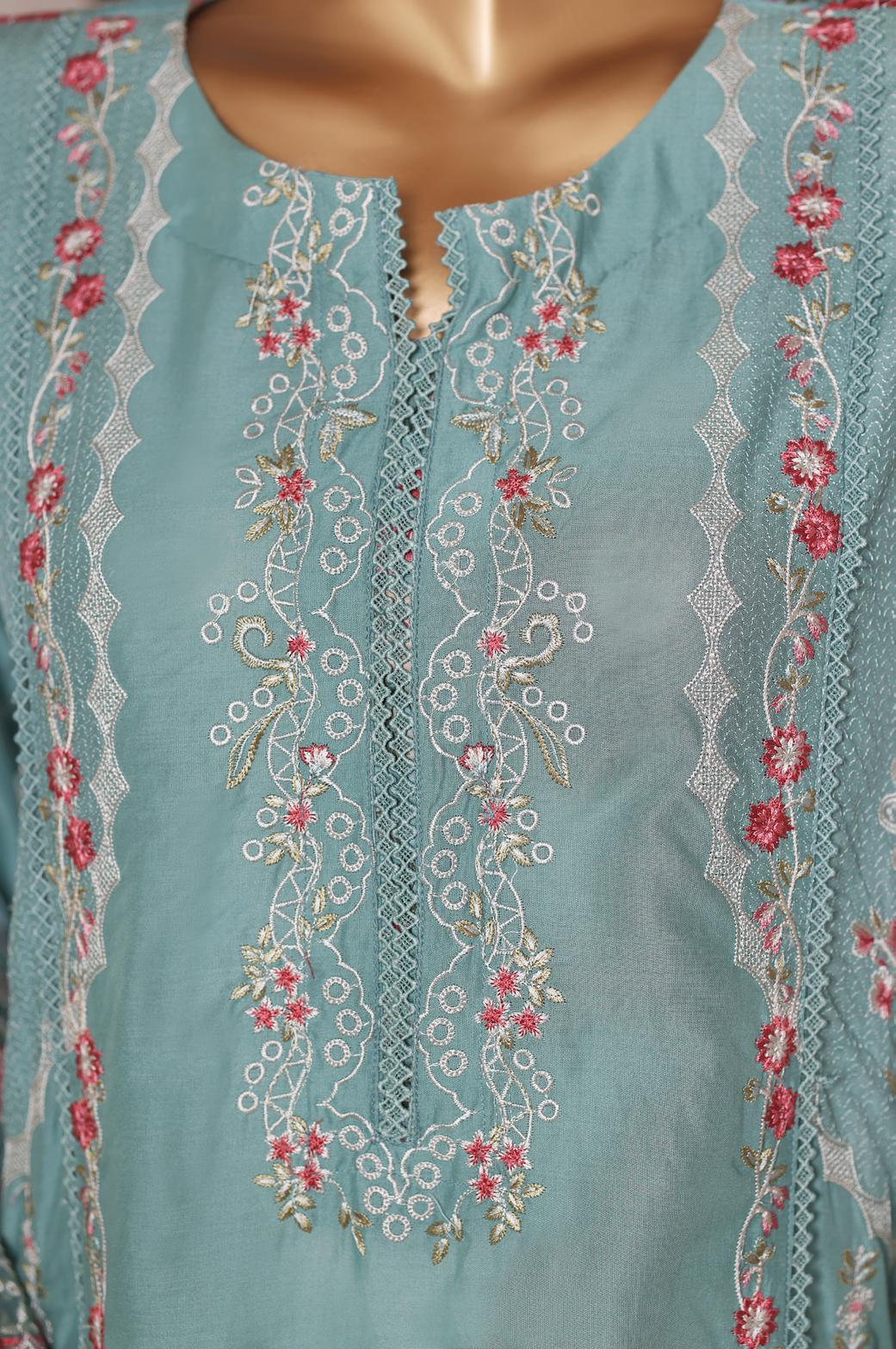 Bin Saeed Luxury Laserkari Lawn With Digital Printed Lawn Dupatta 3Piece Stitched Vol-01 Collection 2026. D#-07