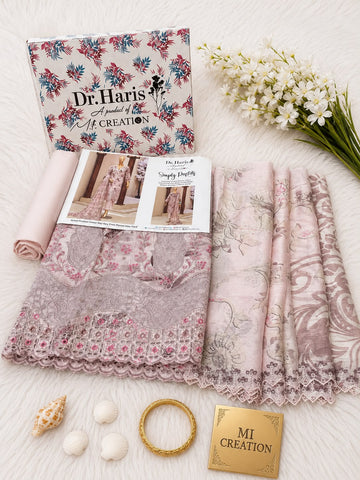 Simply Pastles By Dr Haris Mi Creation 3Piece Unstitched Collection 2026 D#-07