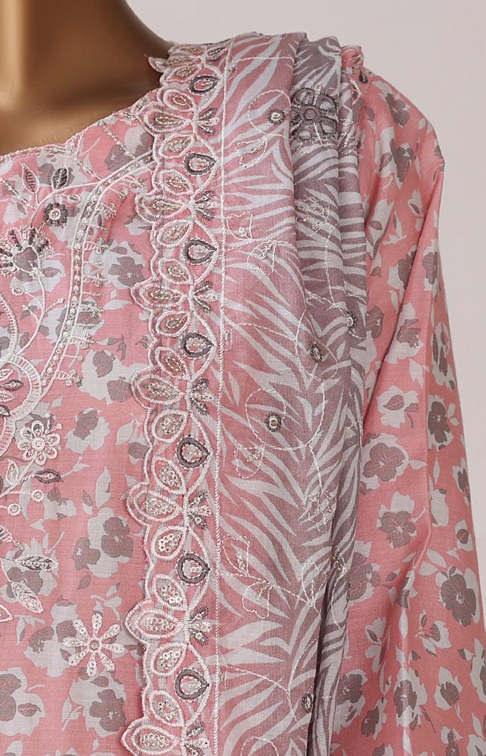 Bin Saeed Luxury Stitched Lawn Embroidery With Dupatta Embroidery 3Piece Stitched COLLECTION 2026. D-01