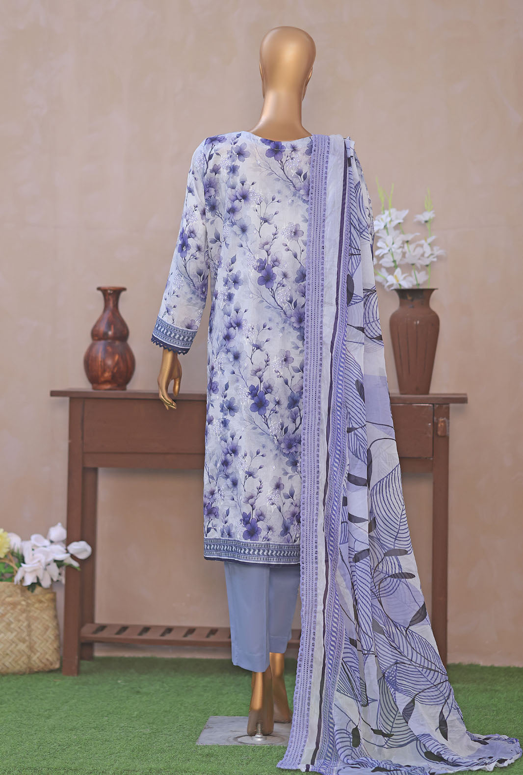 Dhagakari by HZ Textiles Embroidered Lawn Suit Unstitched 3 Piece 2026 DEC - 04