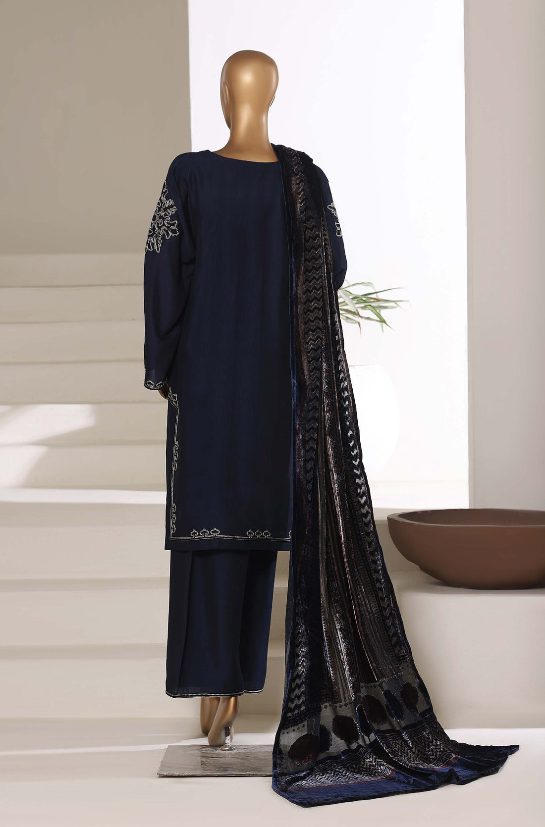 Sadabahar Stitched Embroidery Viscous 3Piece With Palachi Shwal Collection 2025 LEVP -06