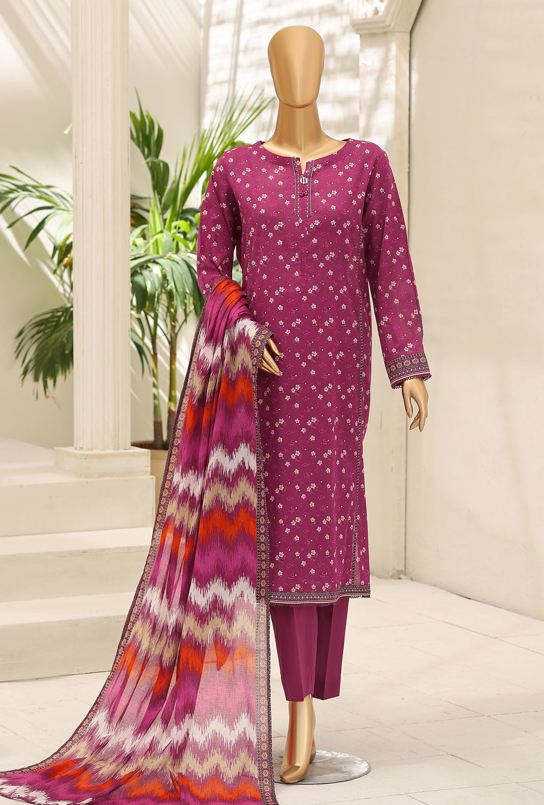 Summer Shades by HZ Textiles Digital Printed Lawn Suit Unstitched 3 Piece Collection 2026 D#-01