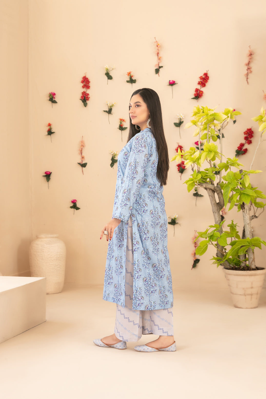 Tawakkal Dilfa 2Piece Stitched Schiffli Embroidery Swiss With Khussa Collection 2026. D-06