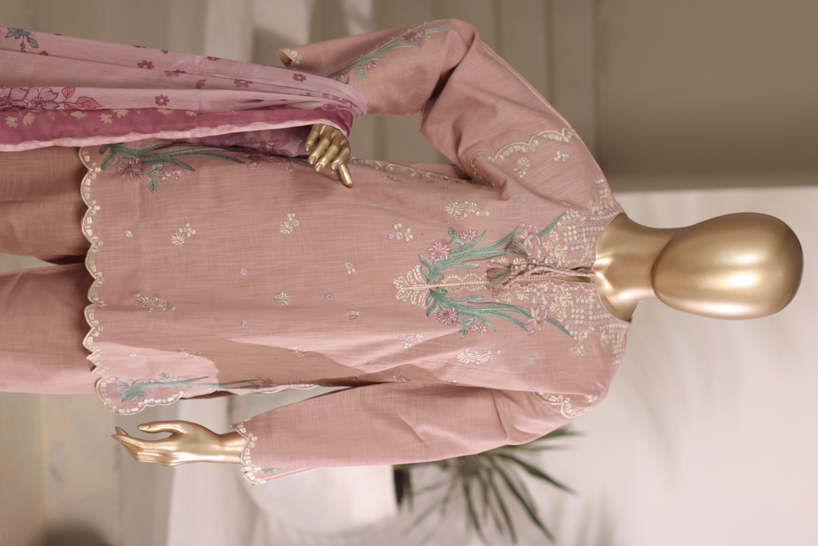 Sadabahar Festive Luxury Lawn Cotton Embroidery 3Piece Stitched COLLECTION 2026. D-04