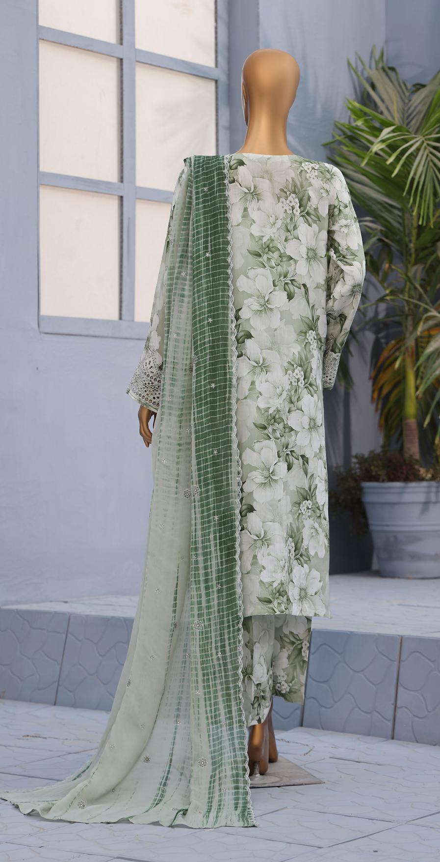 HZ Luxury Majestic Raw Silk Embroidery 3Piece Stitched COLLECTION 2025 D-03