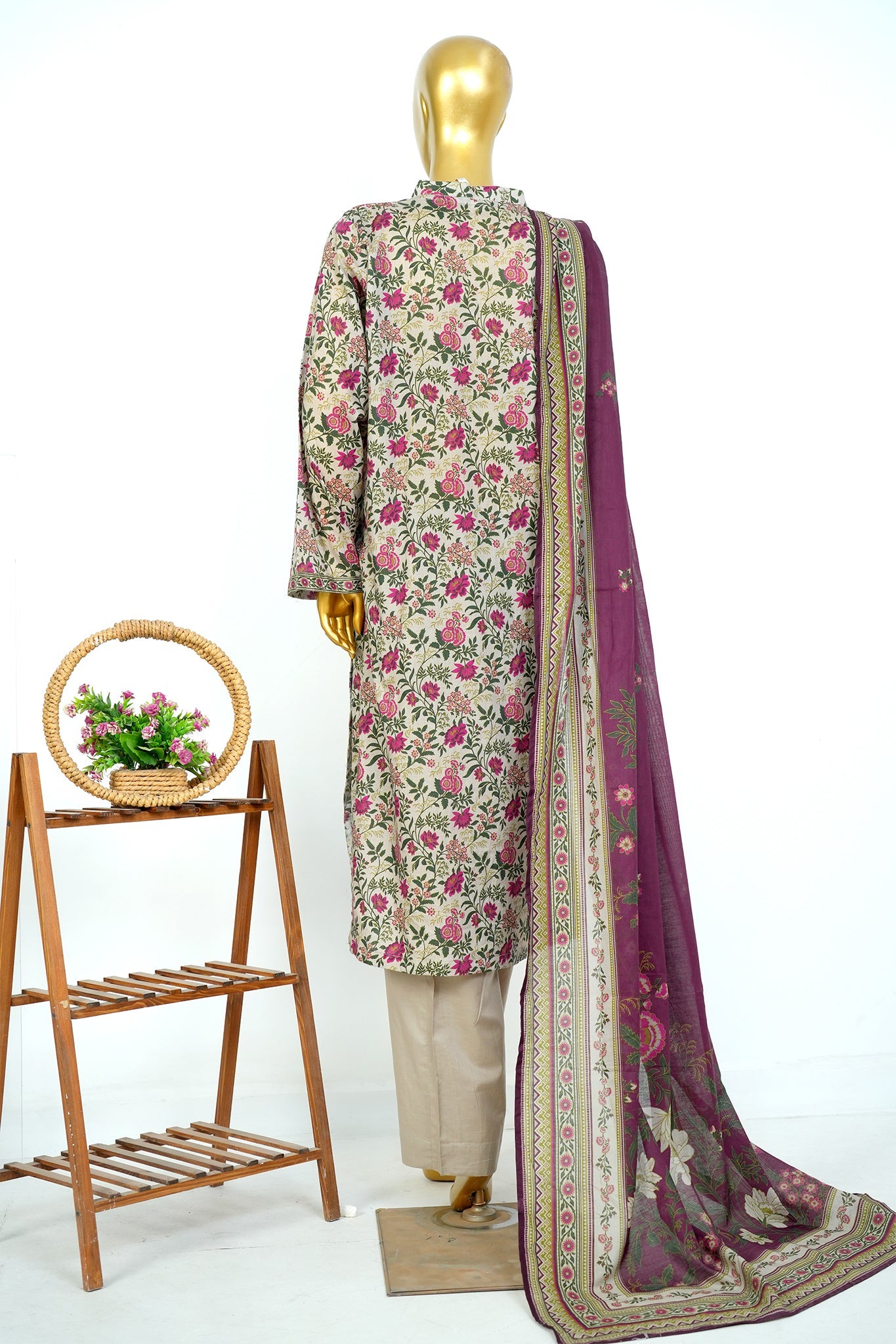 BIN SAEED Luxury Lawn Printed 3pcs Stitched Vol-30 3Piece Stitched COLLECTION 2026 D#-133