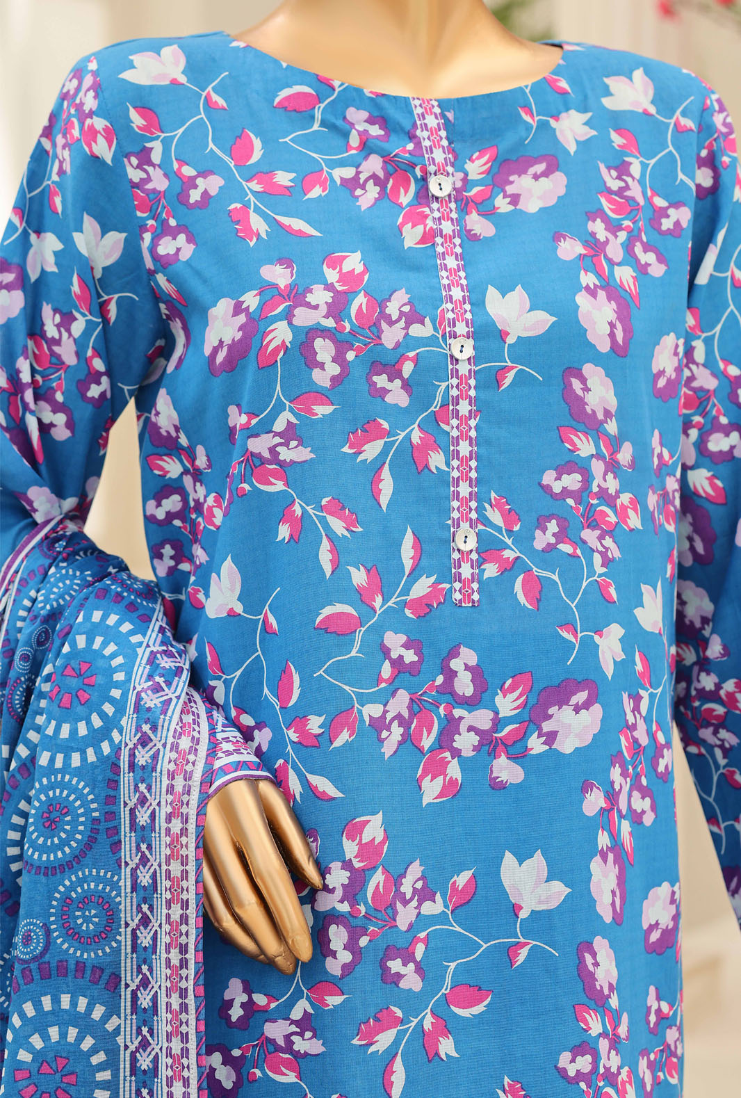 Summer Shades by HZ Textiles Digital Printed Lawn Suit Unstitched 3 Piece Collection 2026 D#-07