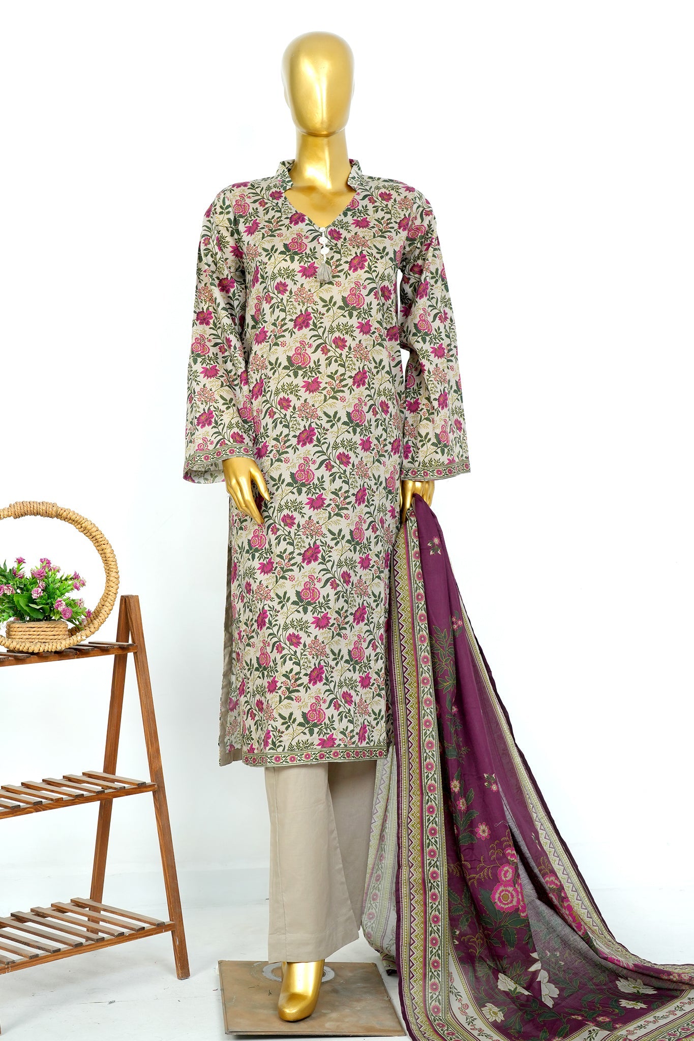 BIN SAEED Luxury Lawn Printed 3pcs Stitched Vol-30 3Piece Stitched COLLECTION 2026 D#-133