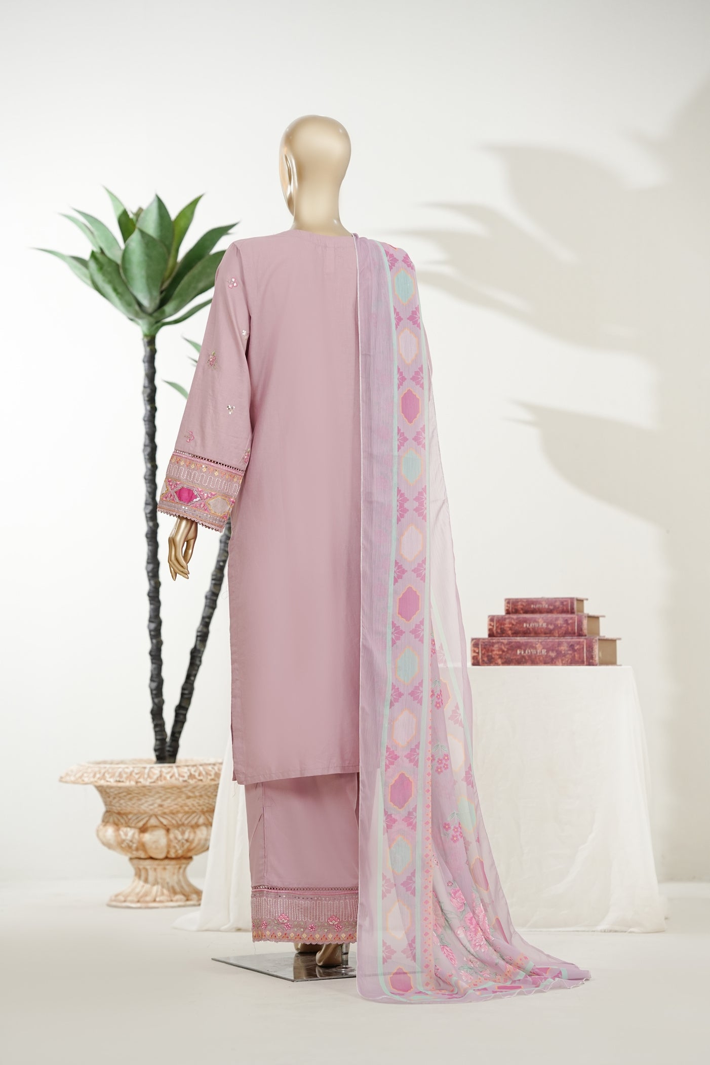 Bin Saeed Luxury Laserkari Heavy Embroidery Festive 3Piece Stitched Collection 2026 D#-01