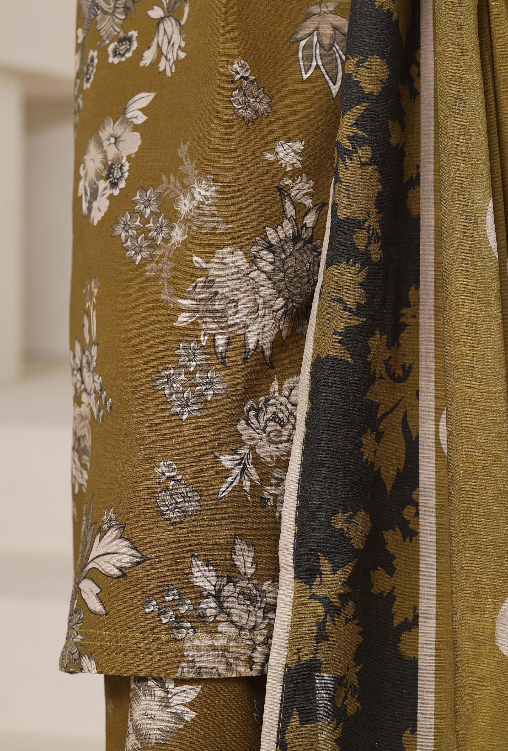 Sadabahar Printed Khadder 3PCS Stitched Vol—4 Collection 2025 D-30