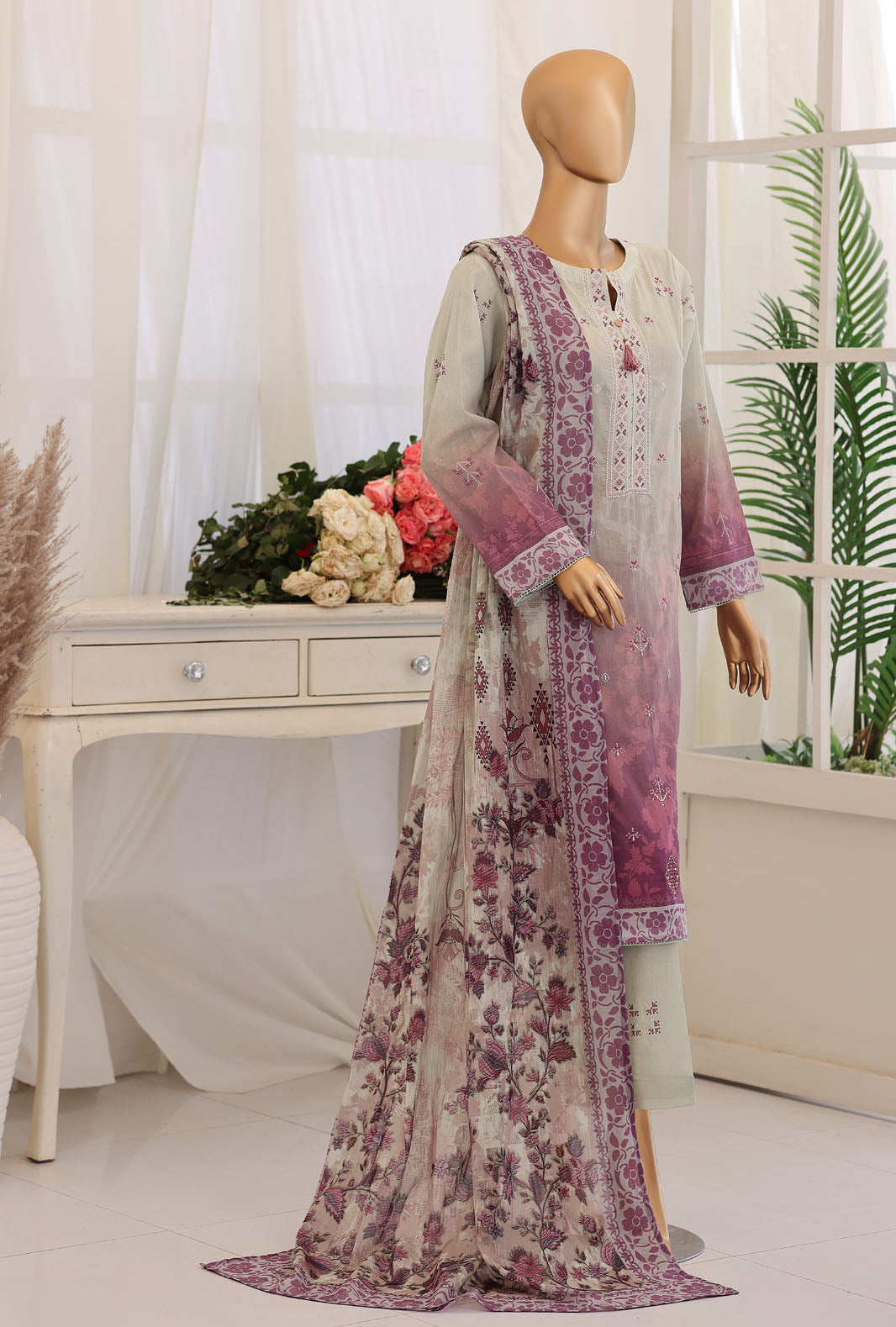 Virsa by HZ Textiles Embroidered Lawn Unstitched 3Piece Collection 2026 D#-07