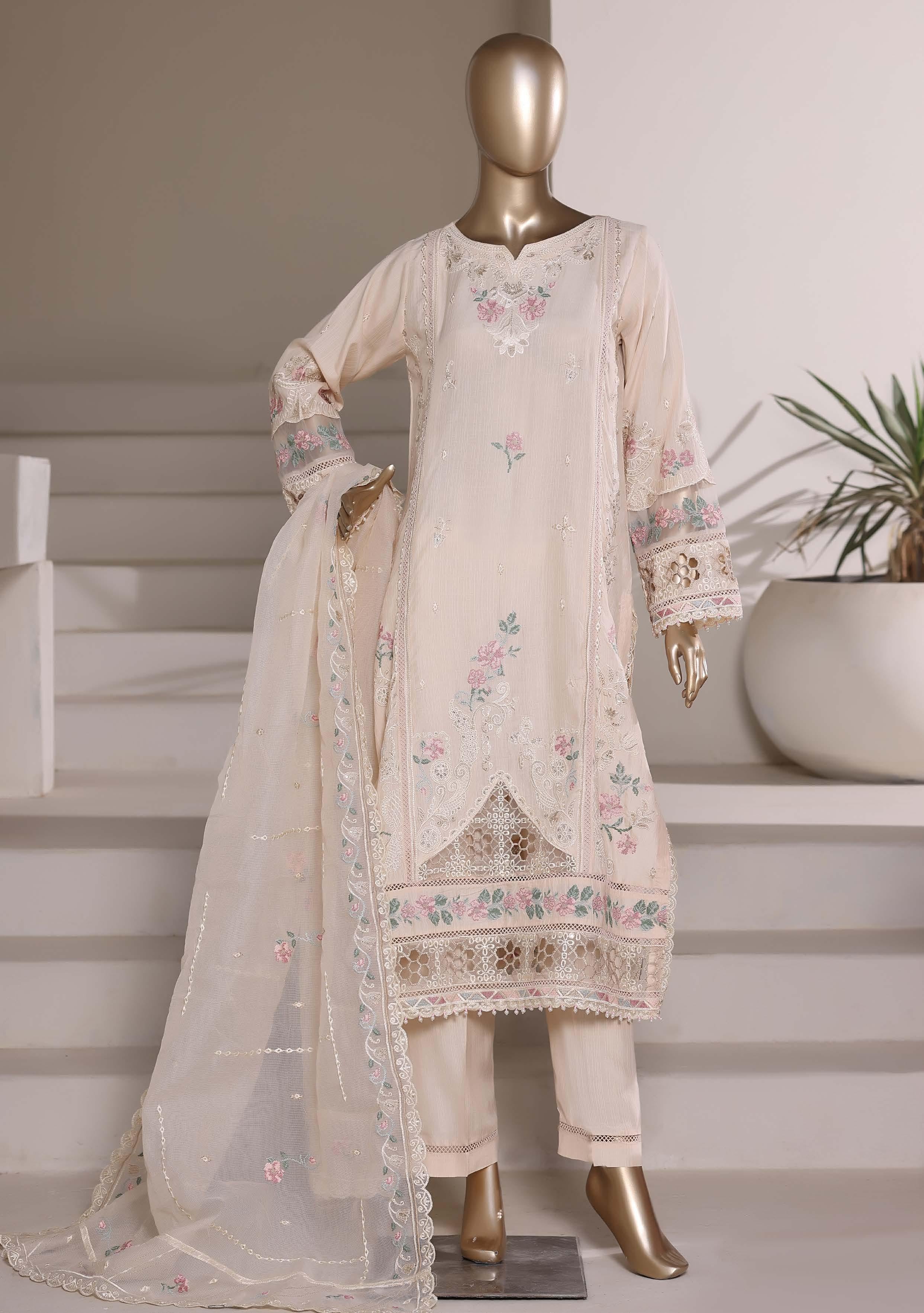 Sadabahar Luxury SlubViscous Lawn Embroidery With Chiffon Embroidery Dupatta Stitched Vol-01 Collection 2026. LEL-11