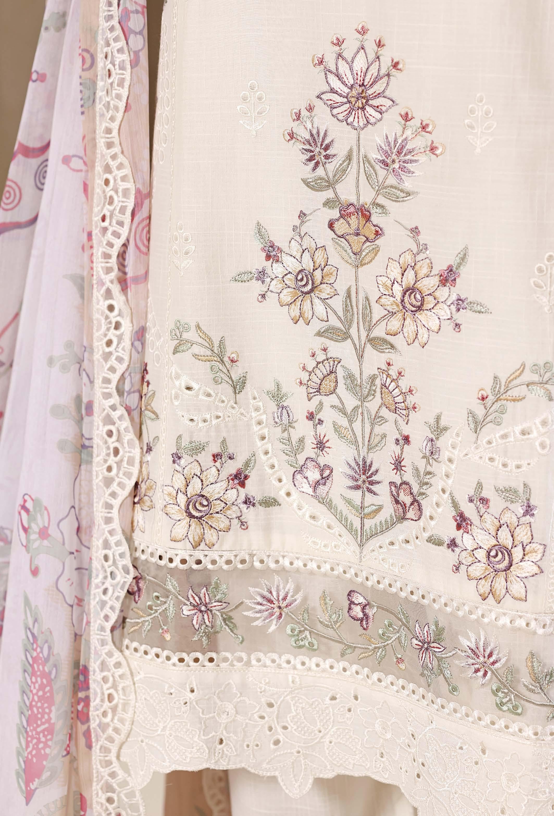 Sadabahar Luxury Slub Viscous Lawn Embroidery With Chiffon Embroidery Dupatta Stitched Vol-10 Collection 2026. LEL-01