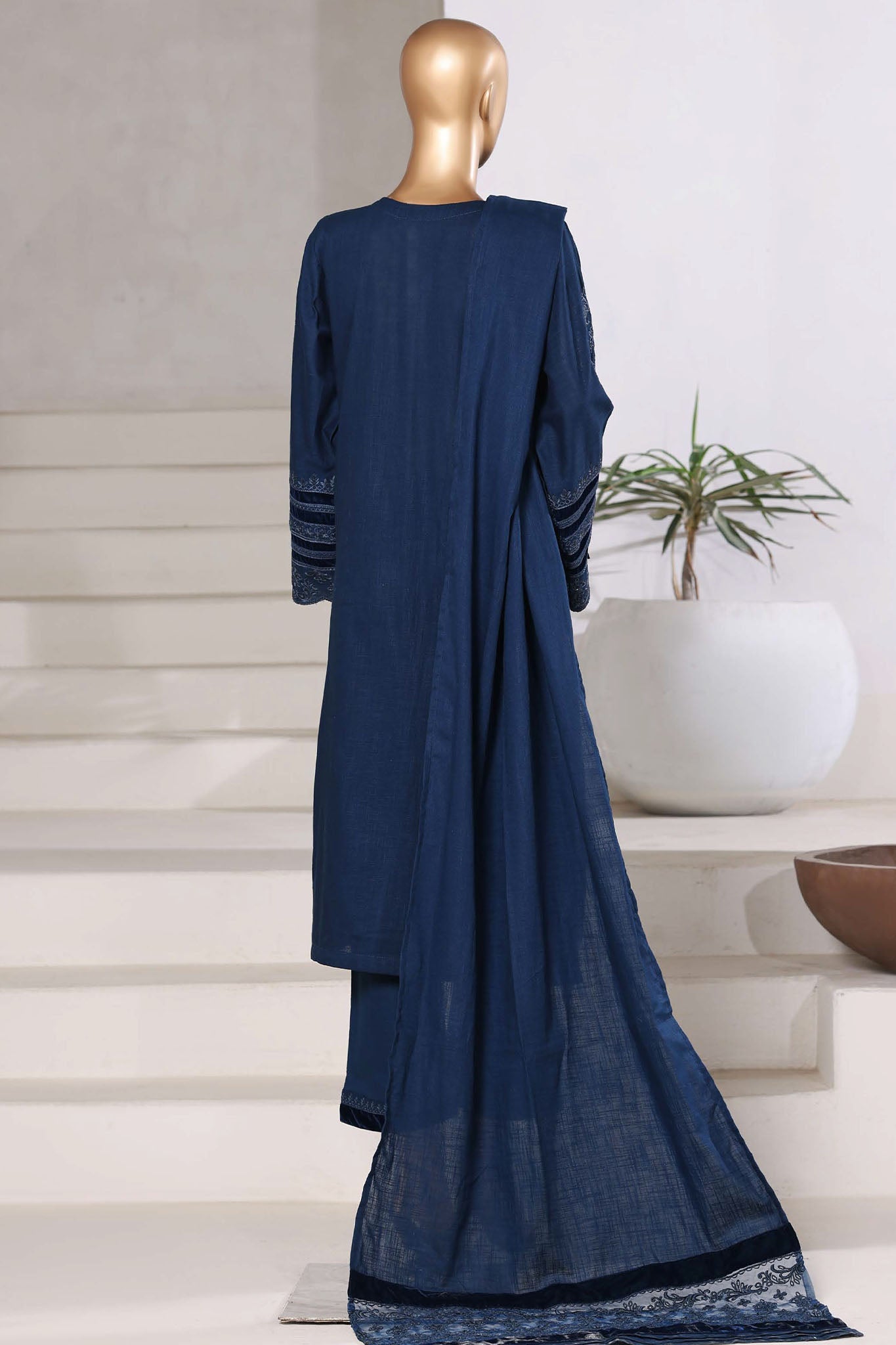 Sadabahar Stitched 3 Piece Premium Cross Texture With Velvet WITH Collection 2025 D#-03