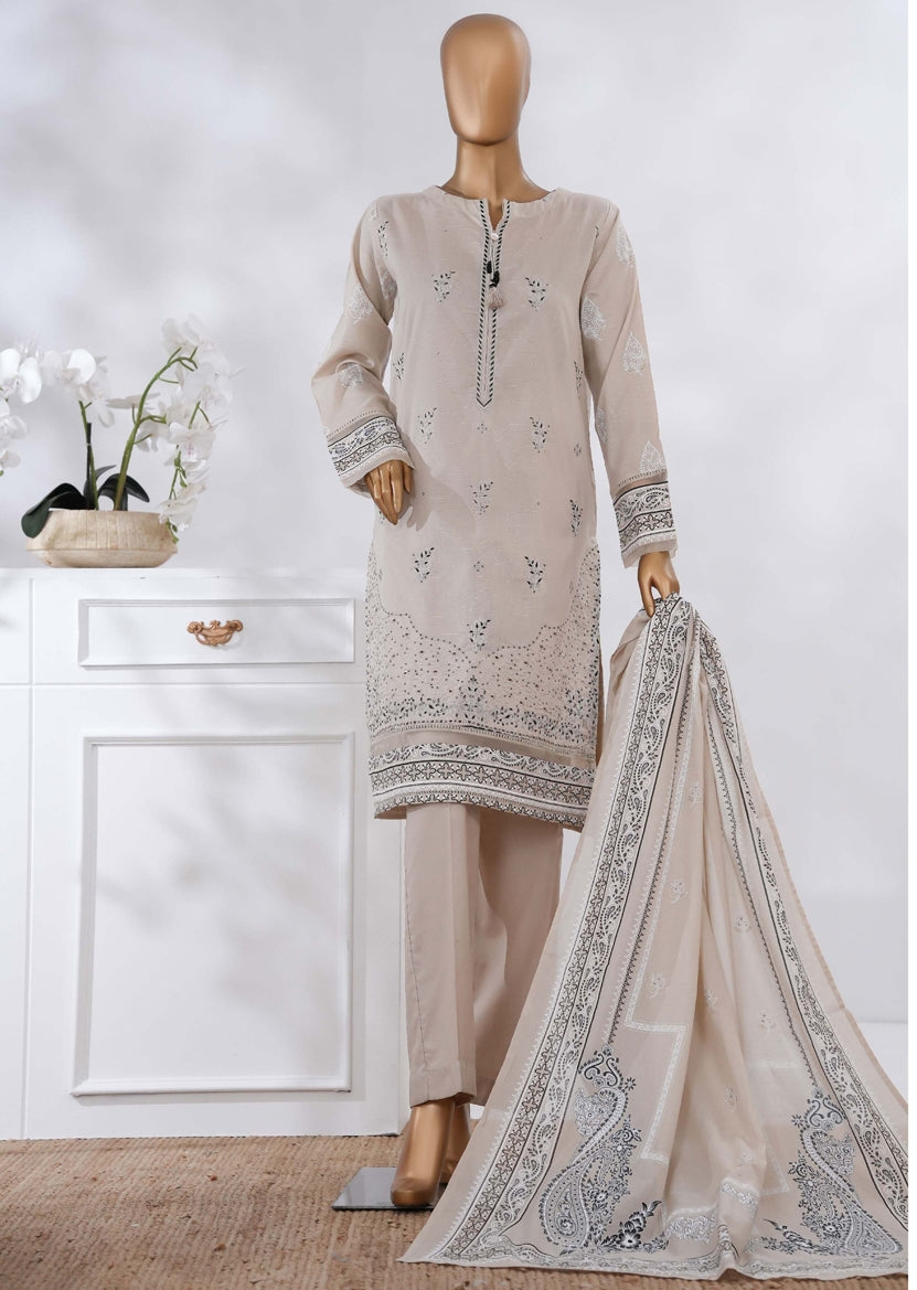 Hz Ready To Were Cotton Sunehri Paste Print With Embroidery Stitched Collection 2025. D-60 Skin