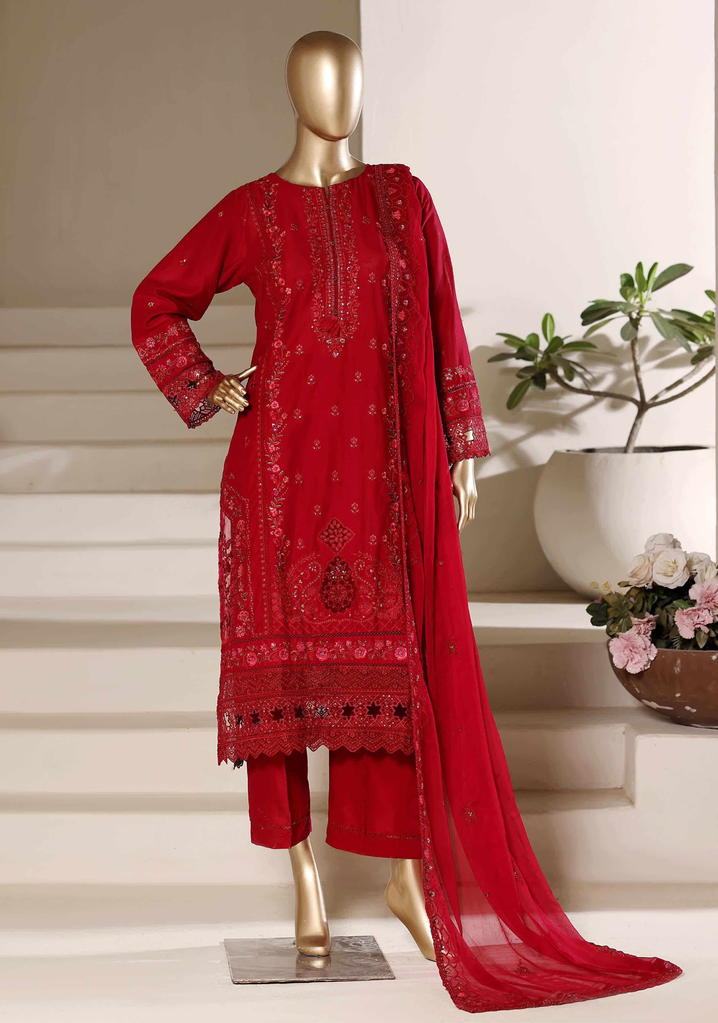 Sadabahar Luxury Slub Viscous Lawn Embroidery With Chiffon Embroidery Dupatta Stitched Vol-10 Collection 2026. LEL-04