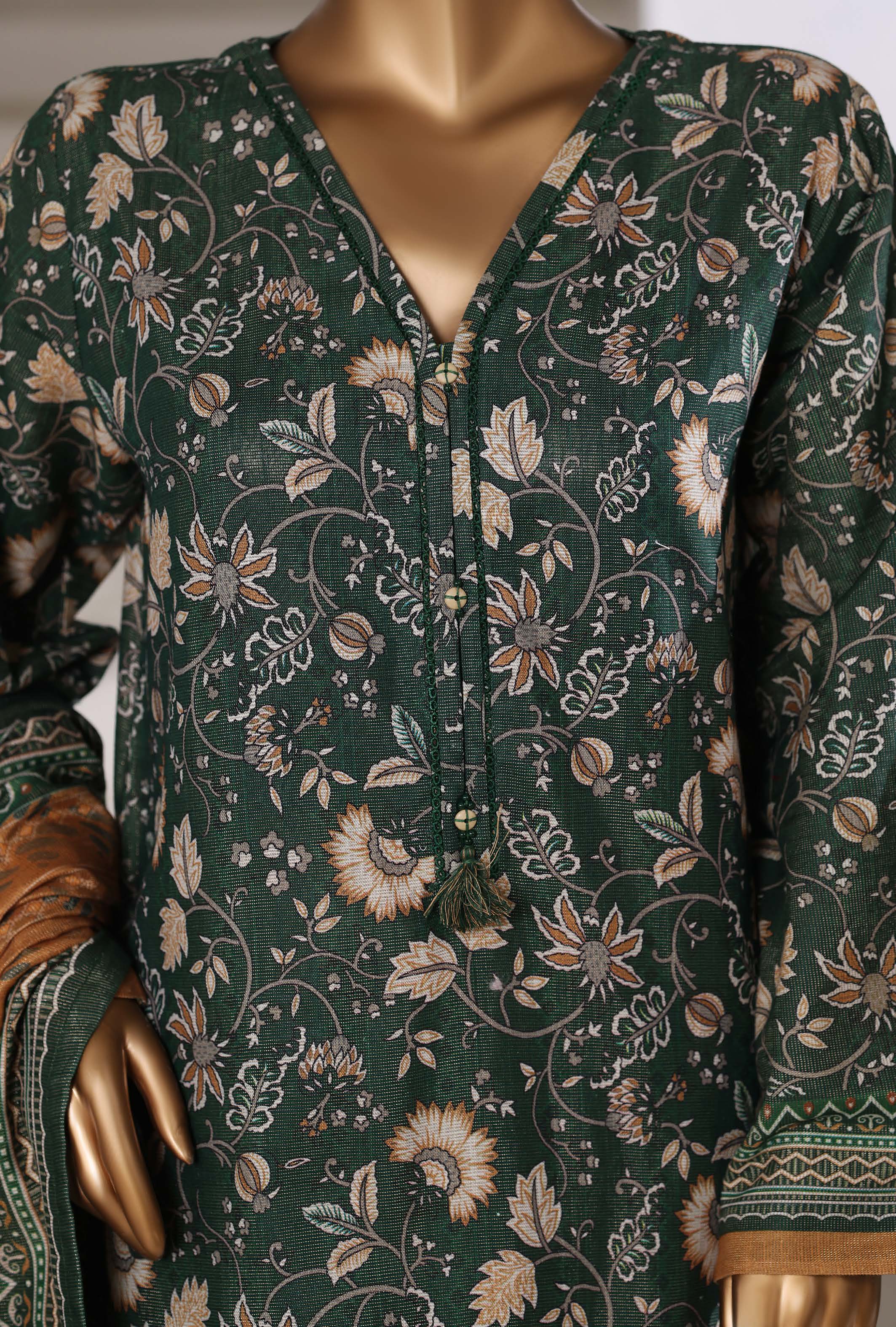 Sadabahar Shimmer Printed Khadder 3PCS Stitched Vol—1 Collection 2025 D-08