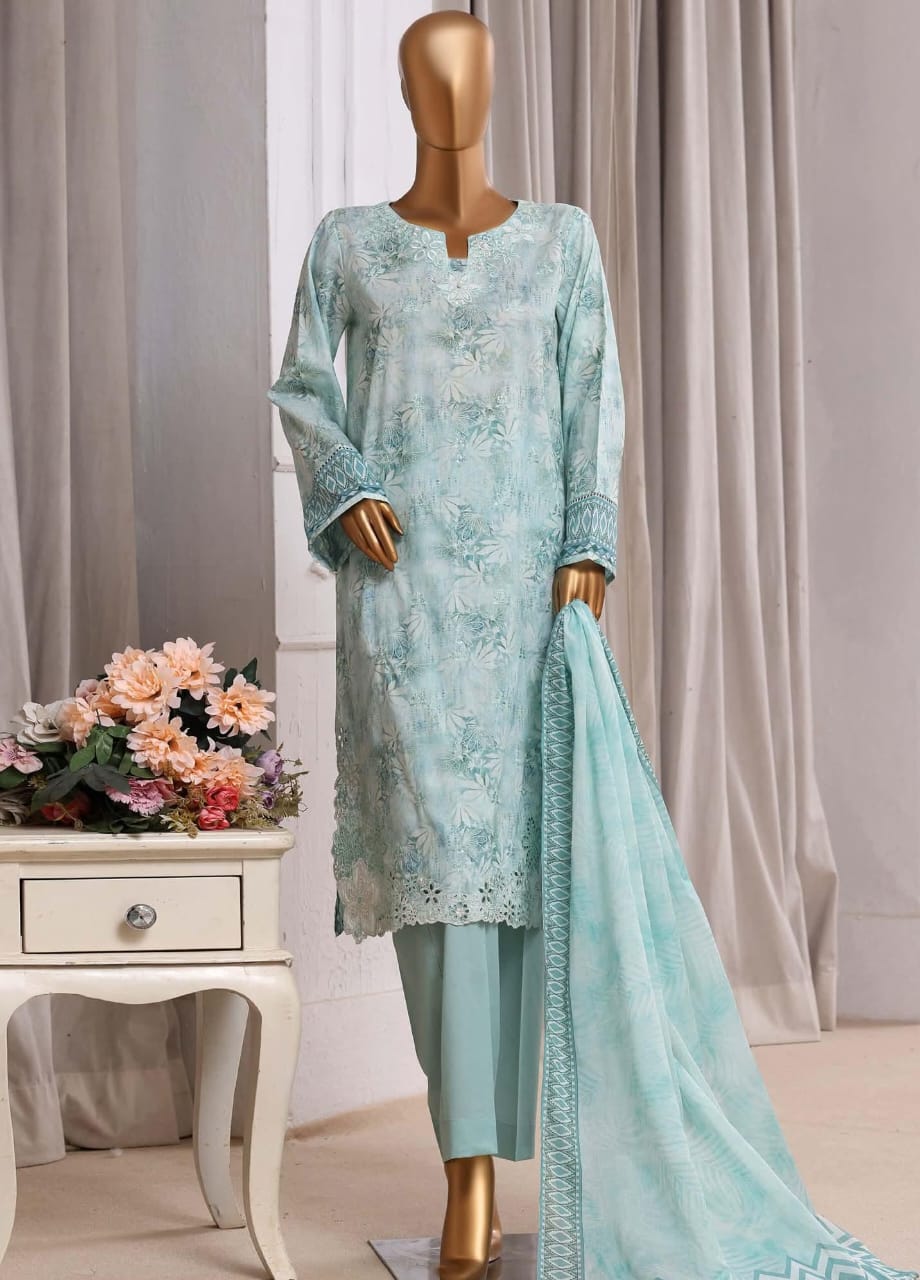 HZ Textiles Luxury Laserkari Embroidered Lawn Suit Stitched 3 Piece 2026 D#-02