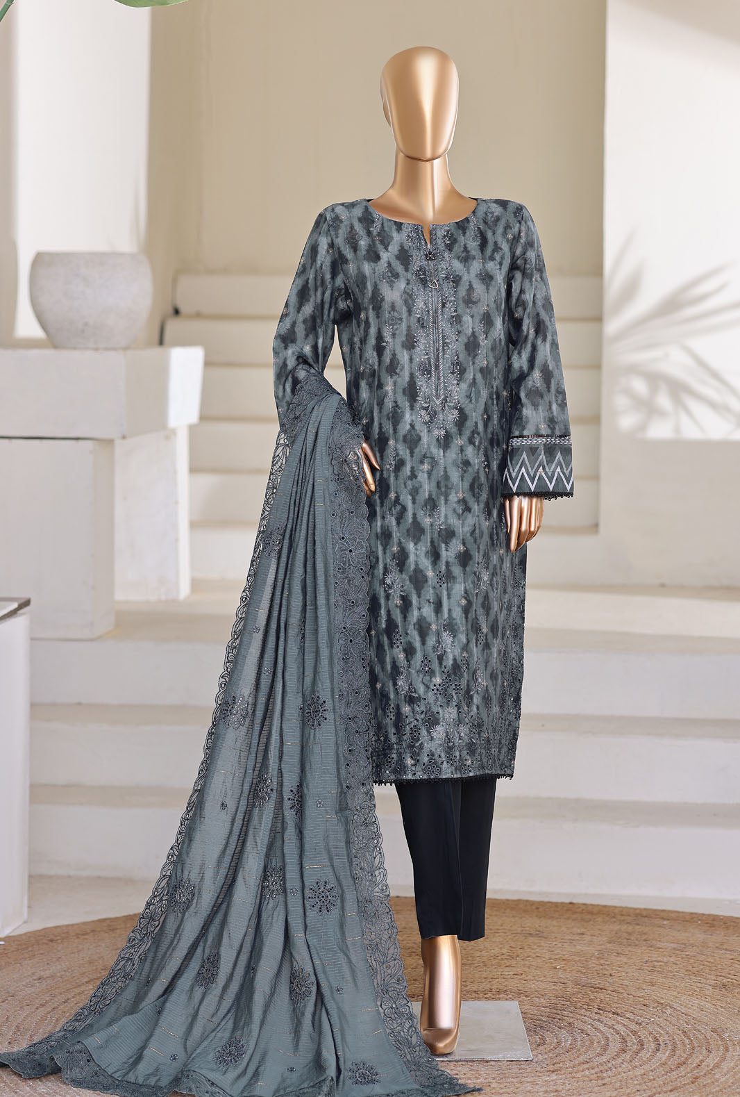 Ninokara by HZ Textiles Embroidered Jacquard Suit Unstitched 3 Piece Collection Vol-03 2026 D#-08