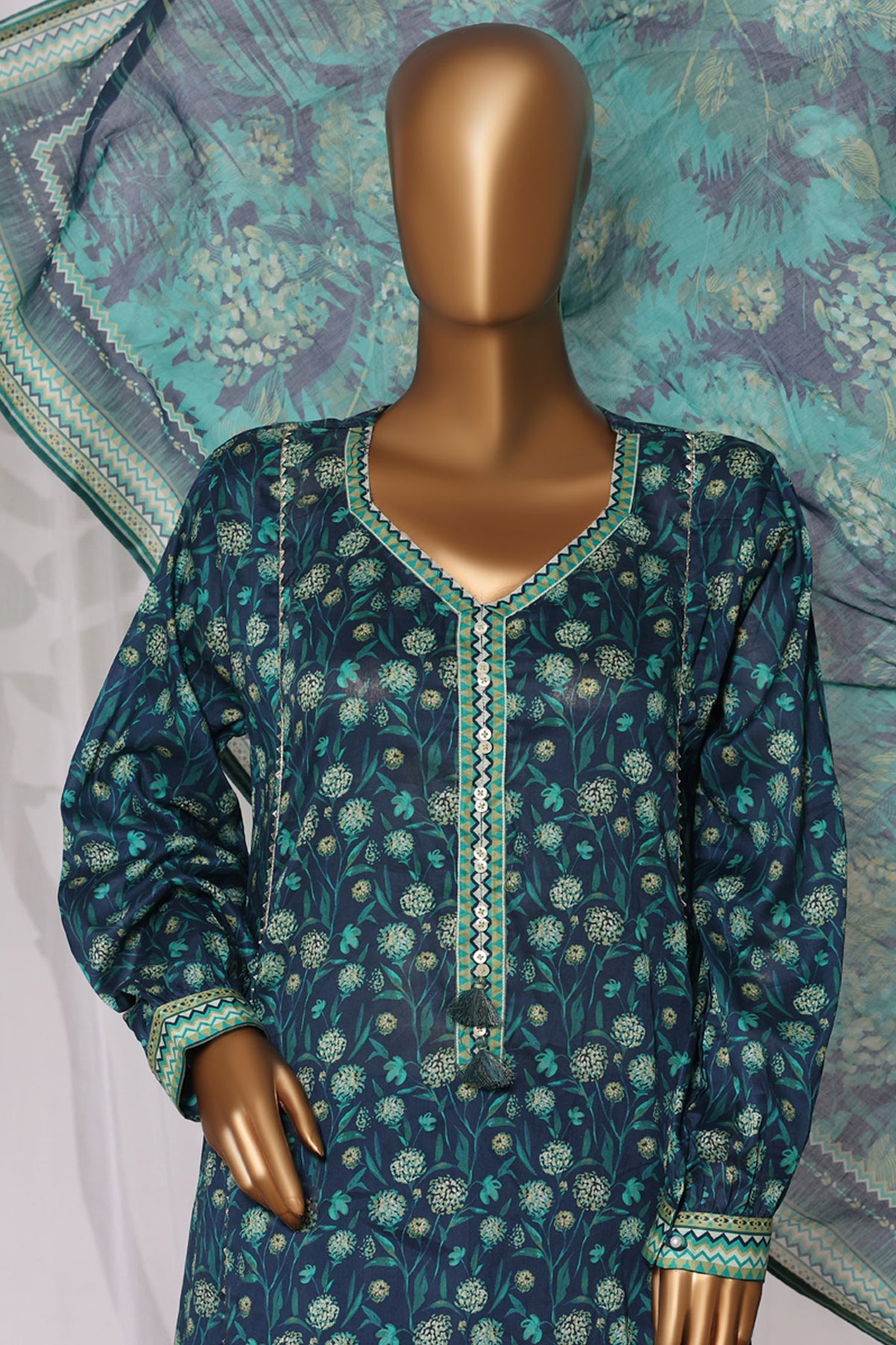 BIN SAEED Luxury Lawn Frock  Printed 3pcs Stitched Vol-01 3Piece Stitched COLLECTION 2026 D-#12