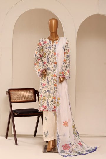 Sadabahar CutWork Embroidery Lawn 3Piece Stitched D#01